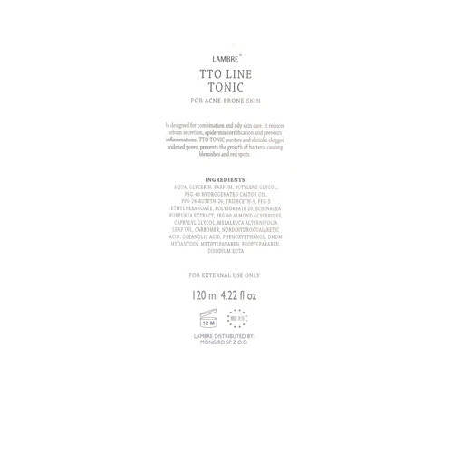Lambre TTO Line Tonic Toner For Acne Prone Skin | Grocsy