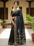 Shree Shyam Fashion Black Soft Silk Saree | Grocsy