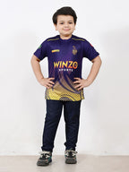Baesd Boys Sports Round Neck Printed Cricket Jersey IPL, T20 T-shirt | Grocsy