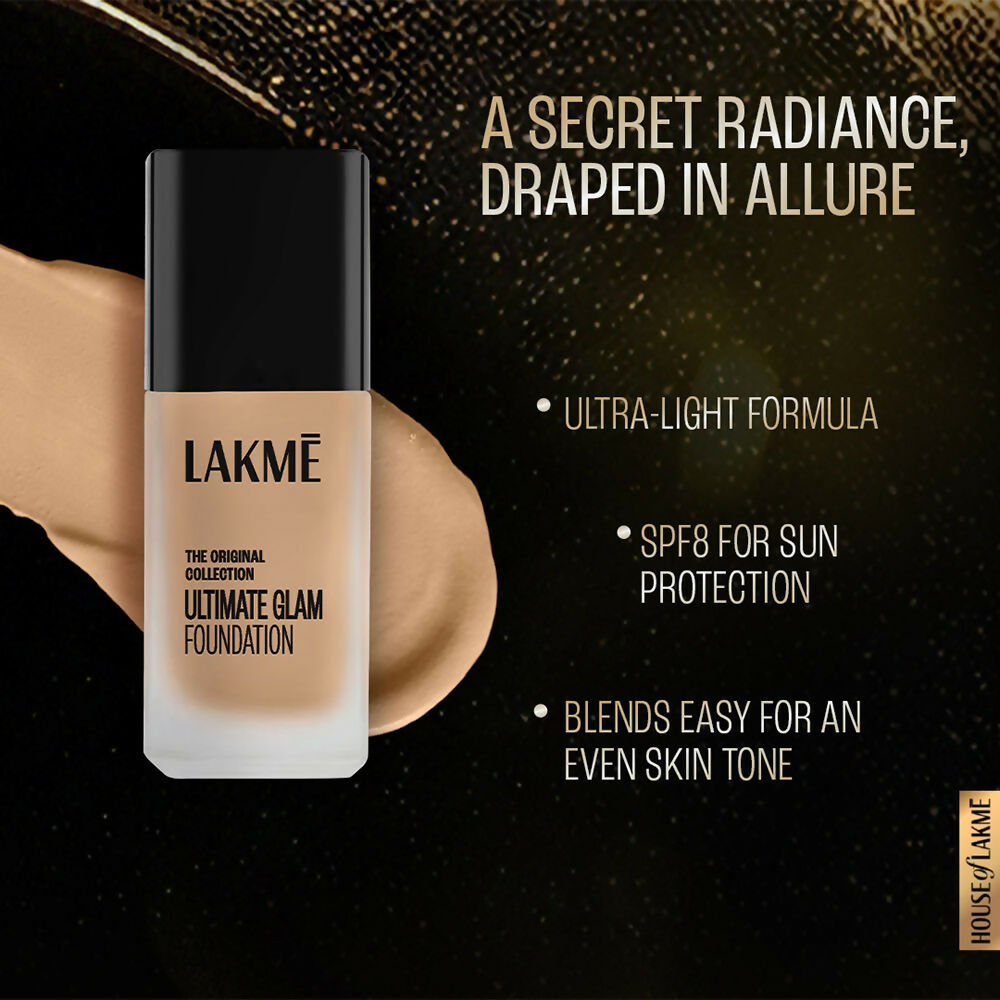 Lakme Ultimate Glam SPF 8 Foundation - Shade 02 | Grocsy