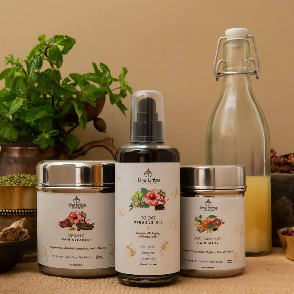 The Tribe Concepts Anti-Dandruff Total Hair Care Kit | Grocsy