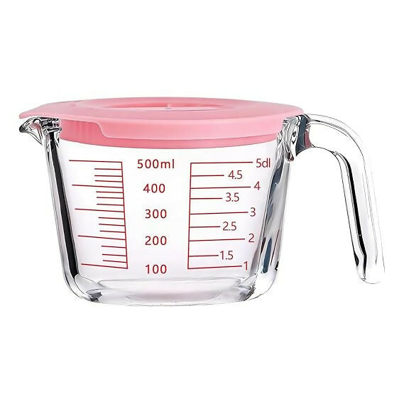 Not Available Glass Measuring Jug with Lid | Grocsy