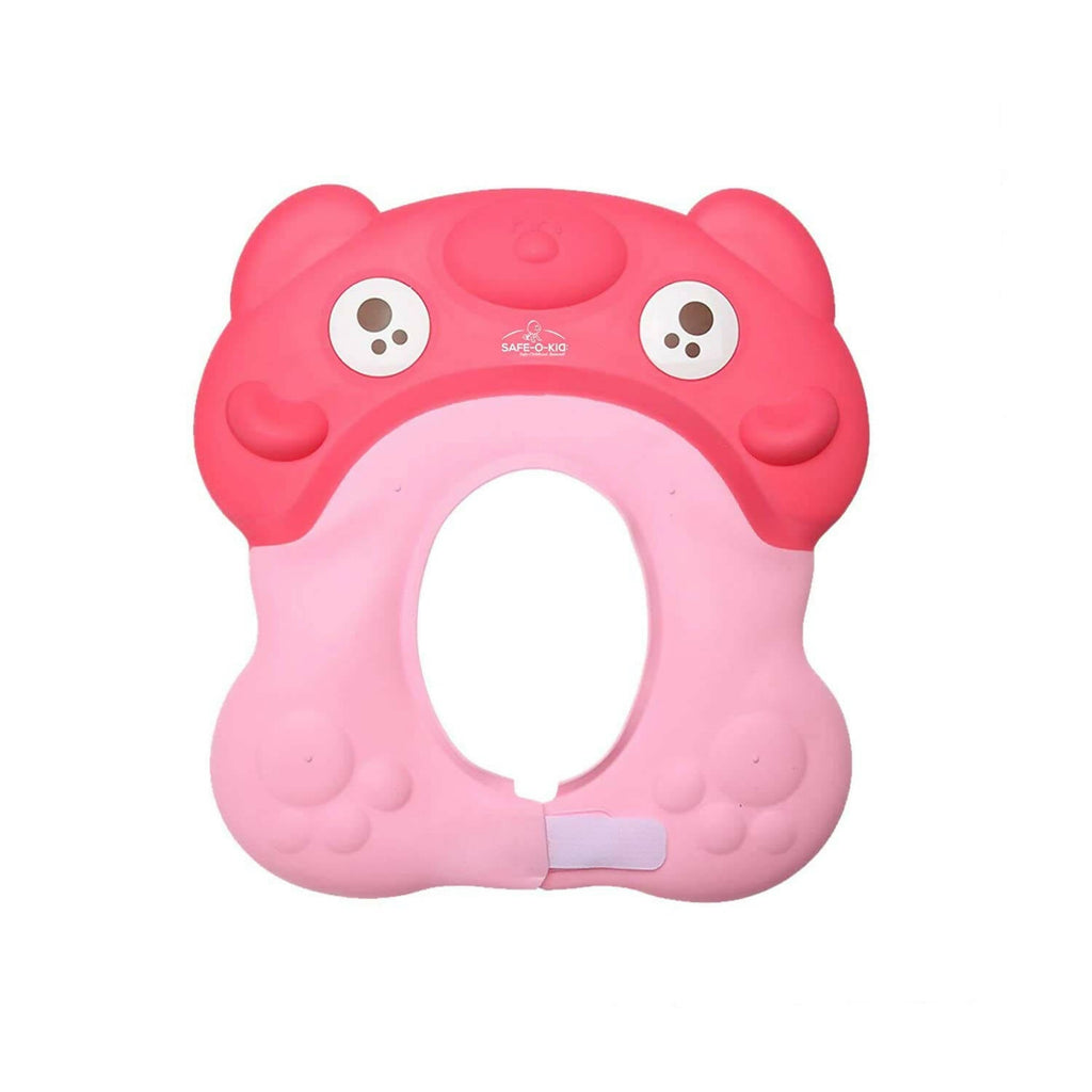 Safe-O-Kid Shampoo Hat / Cap For Kids, No Tears & Adjustable, Pink | Grocsy