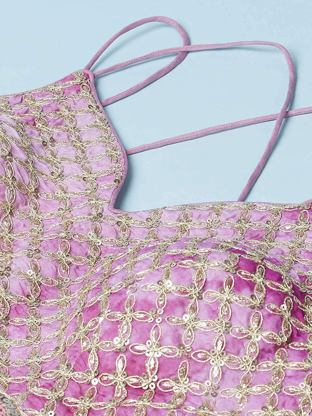 House of Panchhi Lavender Organza Floral Printed Lehenga choli & Dupatta | Grocsy