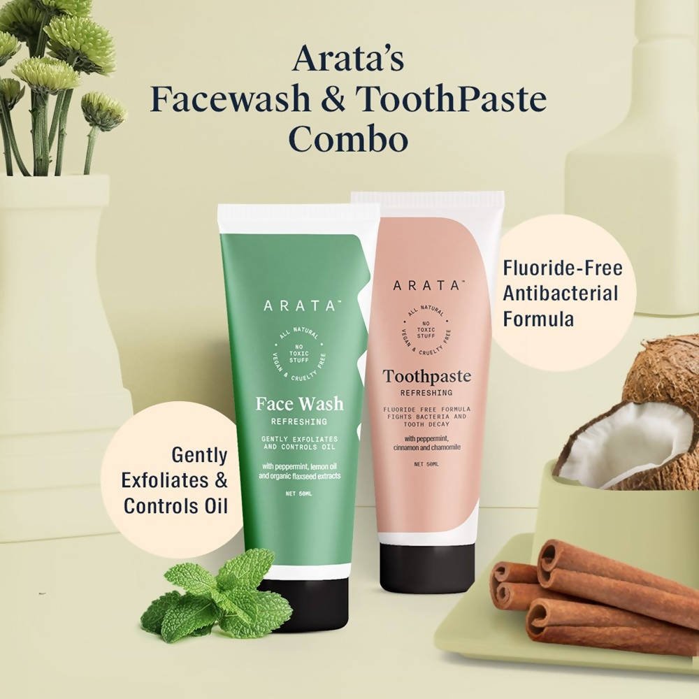 Arata Face wash & Toothpaste Combo | Grocsy