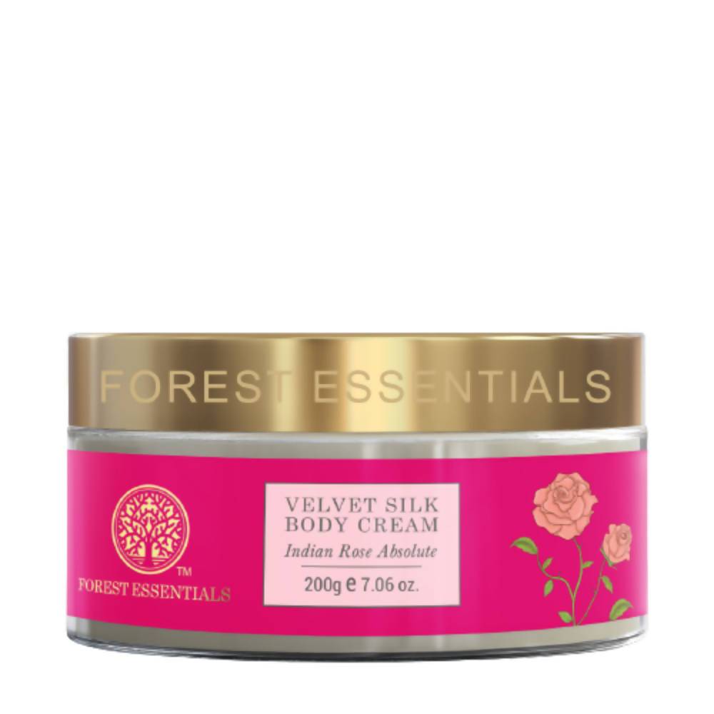 Forest Essentials Velvet Silk Body Cream Indian Rose Absolute | Grocsy