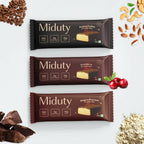 Miduty by Palak Notes Protein Bars Combo (Belgium Chocolate, Arabica Coffee and Cranberry) | Grocsy