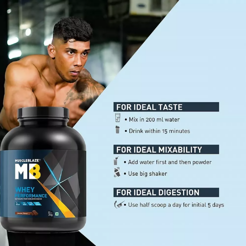 MuscleBlaze Whey Performance Protein Chocolate | Grocsy