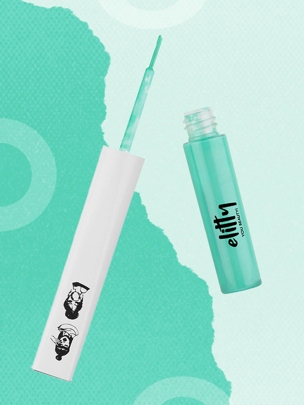 Elitty Cyan Green Pop Color Matte Finish Liquid Eyeliner - High Maintenance-Cyan Green | Grocsy