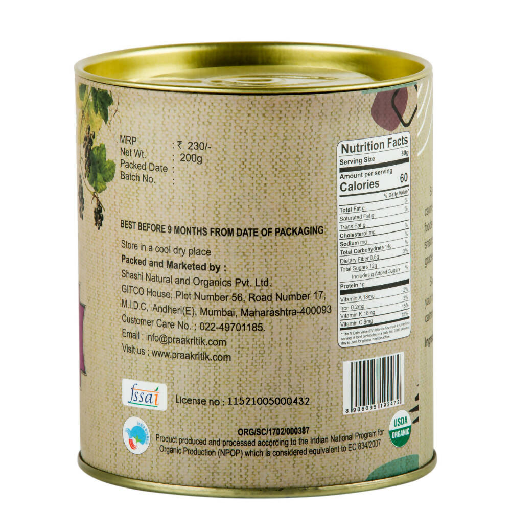 Praakritik Organic Black Raisins | Grocsy