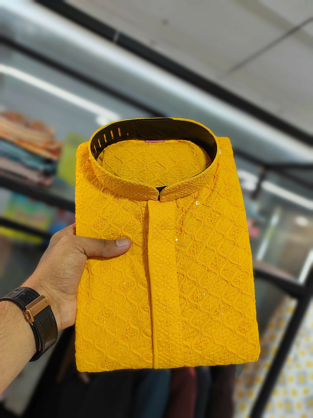 Anaita Yellow Embroidered Rayon Straight Kurta | Grocsy