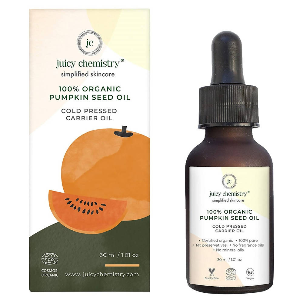 Juicy Chemistry Organic Pumpkin Seed Oil For Cold Pressed Carrier Oil | Grocsy