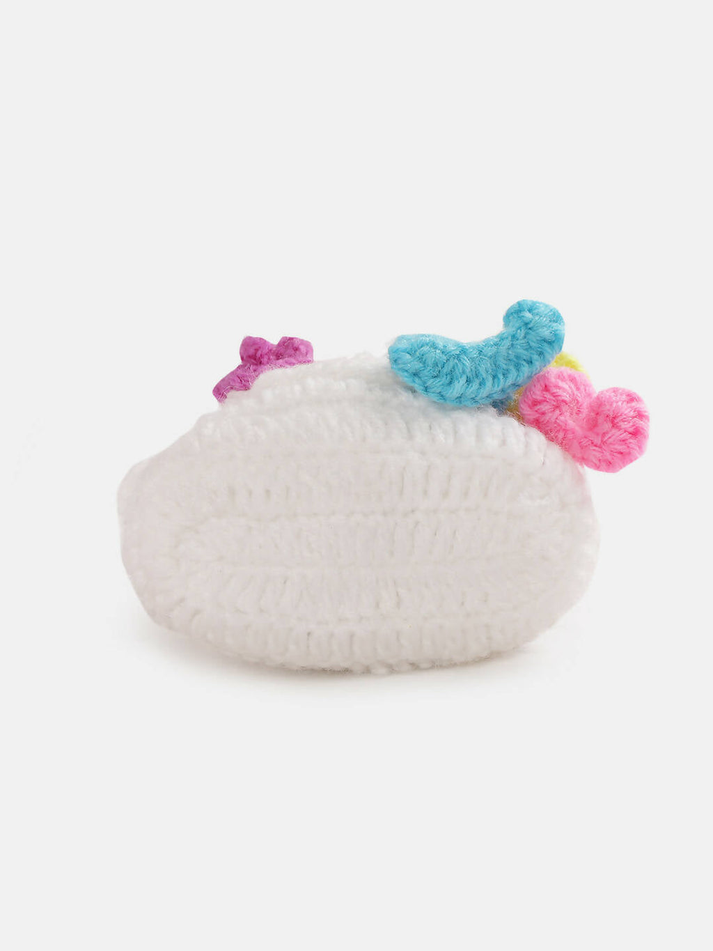 Chutput Kids Woollen Hand Knitted Flower Detailed Booties - White | Grocsy