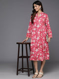 Ahalyaa Women's Traditional wear Dress - Pink | Grocsy