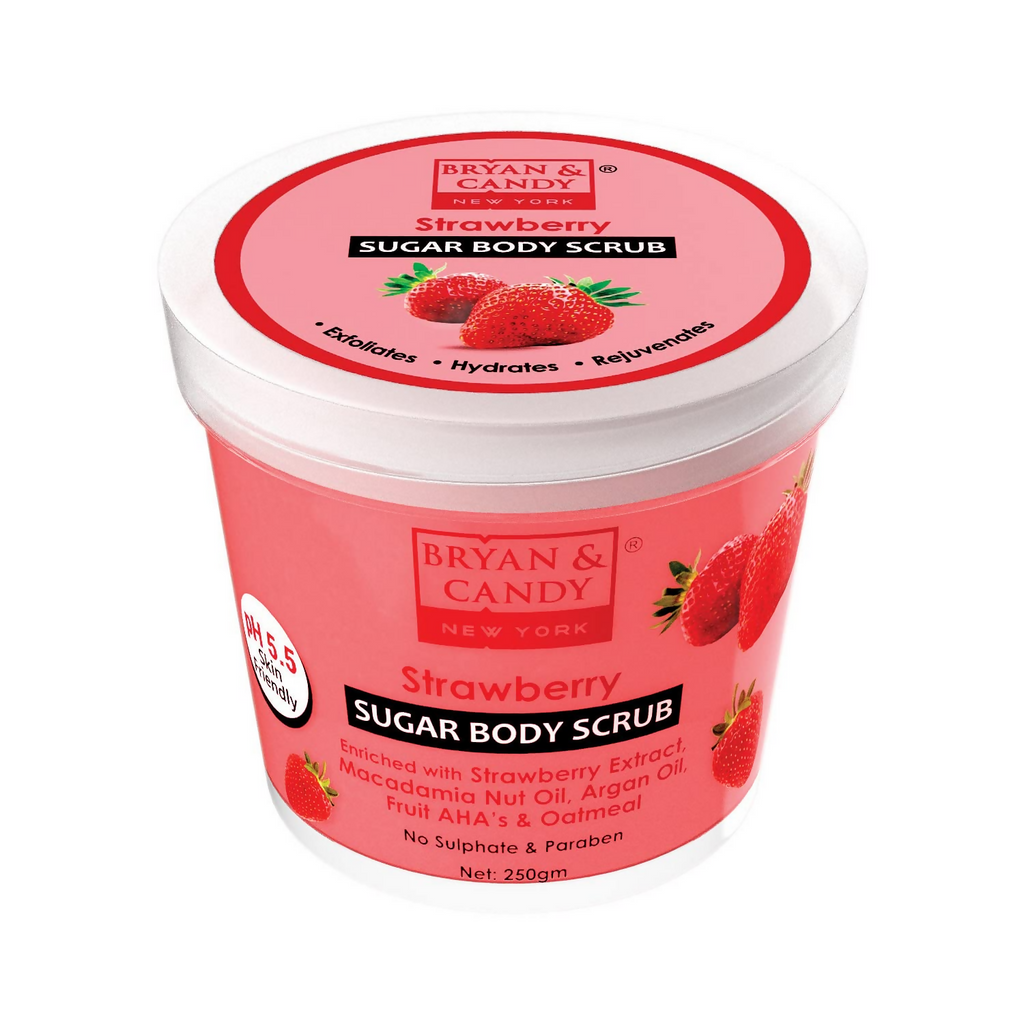 Bryan & Candy Strawberry Sugar Body Scrub | Grocsy