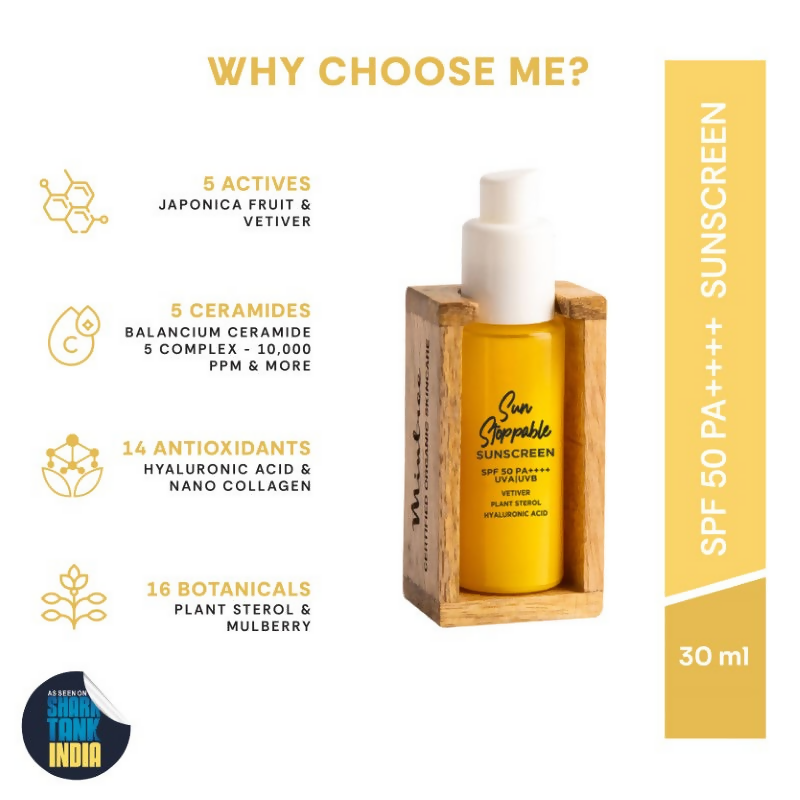 Mintree Certified Organic & Vegan Sun Stoppable Sunscreen SPF 50 PA++++ | Grocsy