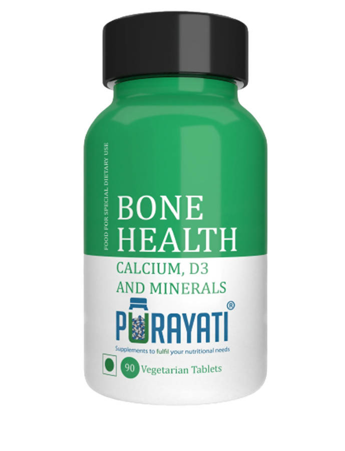 Purayati Bone Health Calcium, D3 And Minerals Tablets | Grocsy