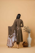 Joban Fashion Brown Tie & Dye Cotton Suit Set | Grocsy