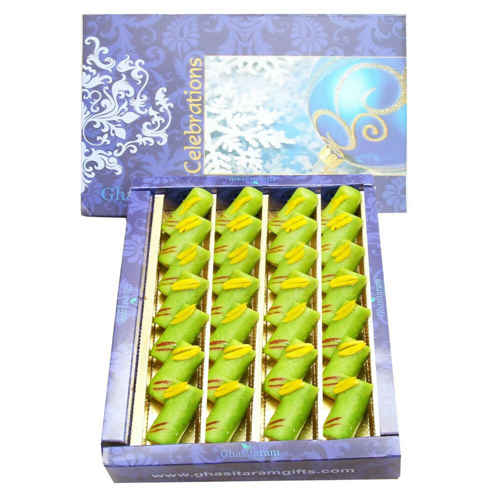 Ghasitaram Kaju Pista Roll Sweets | Grocsy