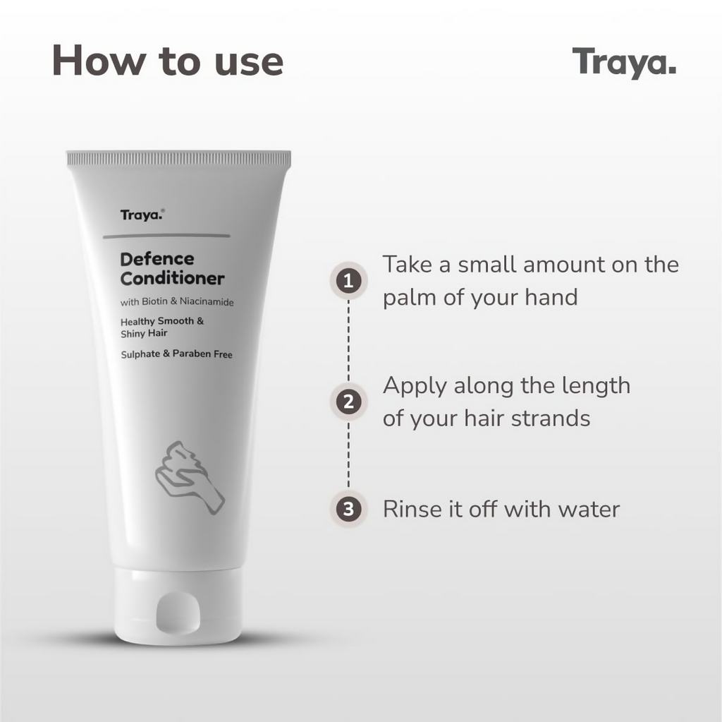 Traya Defence Conditioner with Biotin & Niacinamide | Grocsy