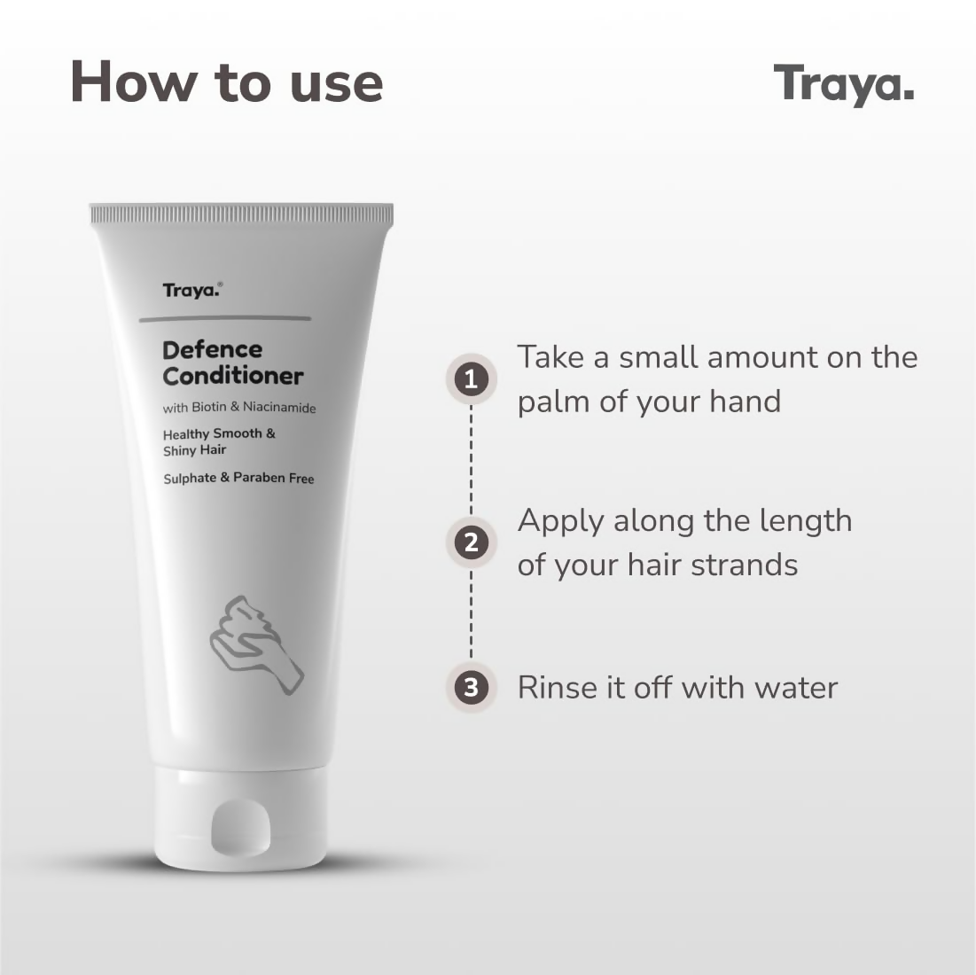 Traya Defence Conditioner with Biotin & Niacinamide | Grocsy