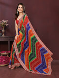 Ai Fashion Multi Georgette Digital Print Party Wear Saree | Grocsy