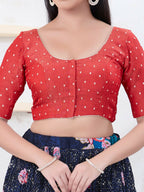 Joban Fashion Pink Tissue Elbow Sleeveless Front Open Blouse | Grocsy