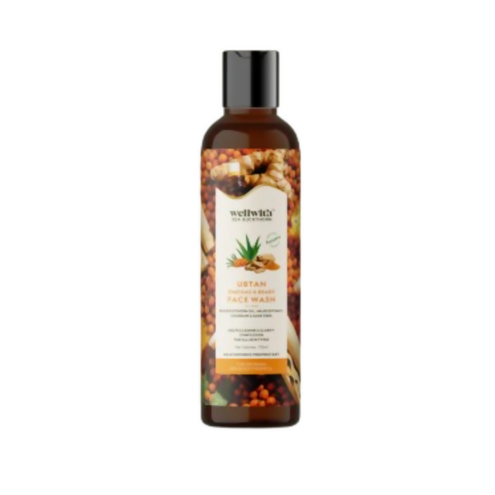 Wellwith Ubtan Omegas & Beads Face Wash | Grocsy