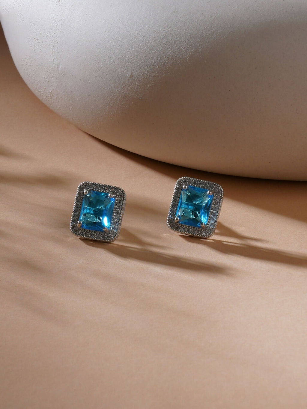 stone stud (sky blue) - Ruby Raang | Grocsy
