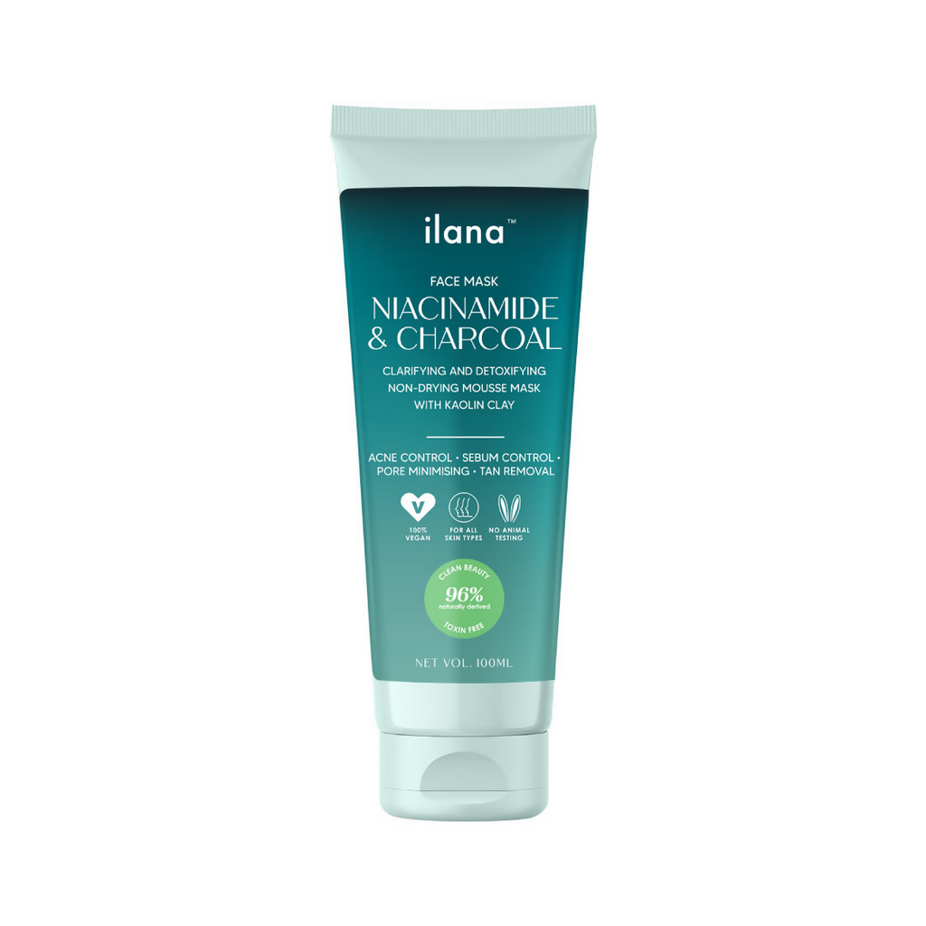 Ilana Niacinamide And Charcoal Face Mask With Kaolin Clay | Grocsy