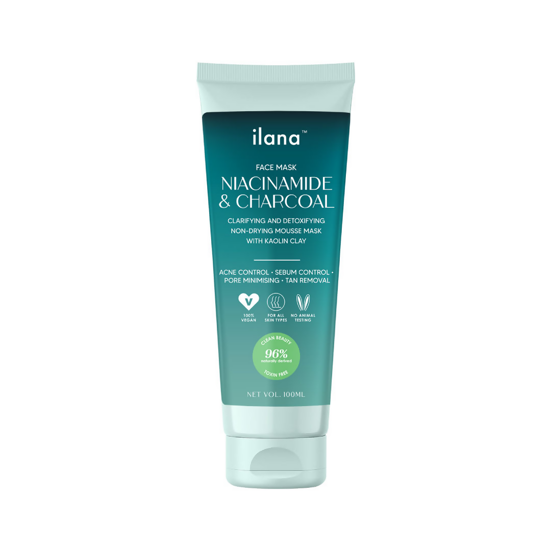 Ilana Niacinamide And Charcoal Face Mask With Kaolin Clay | Grocsy