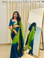 Exclusive Collection Green Party Wear Georgette Saree | Grocsy