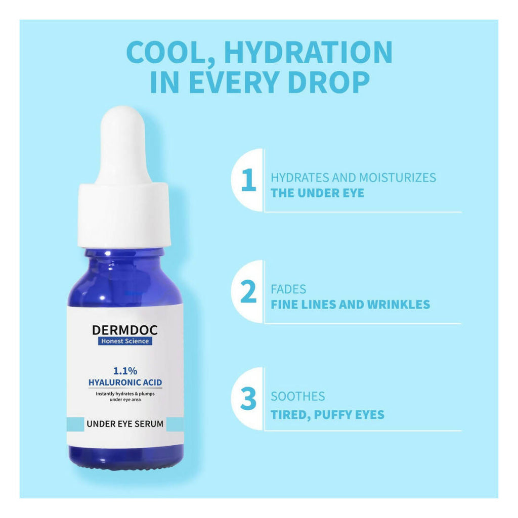 Dermdoc 1.1% Hyaluronic Acid Under Eye Serum | Grocsy
