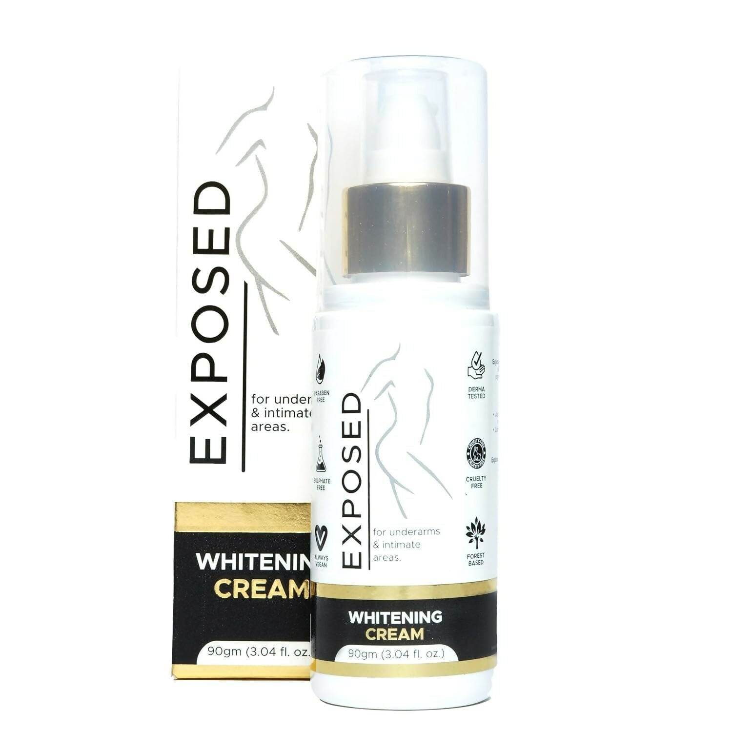 Exposed Whitening Cream For Intimate Areas Dark Underarms Elbows, Neck | Grocsy