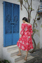 Aayaa Designer Printed One Piece Dress - Multi Color | Grocsy
