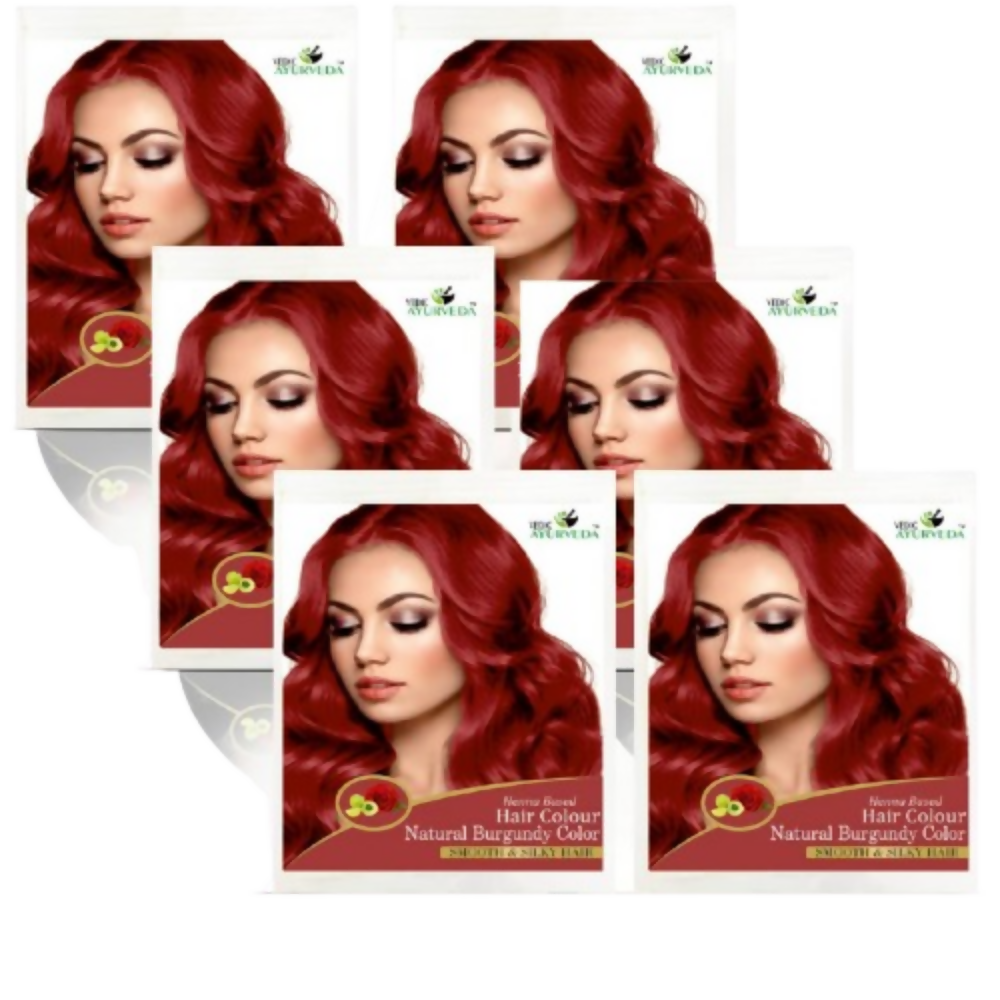 VedicAyurveda Henna Hair Color - Burgundy | Grocsy