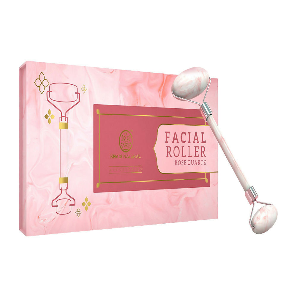 Khadi Natural Rose Quartz Facial Roller | Grocsy