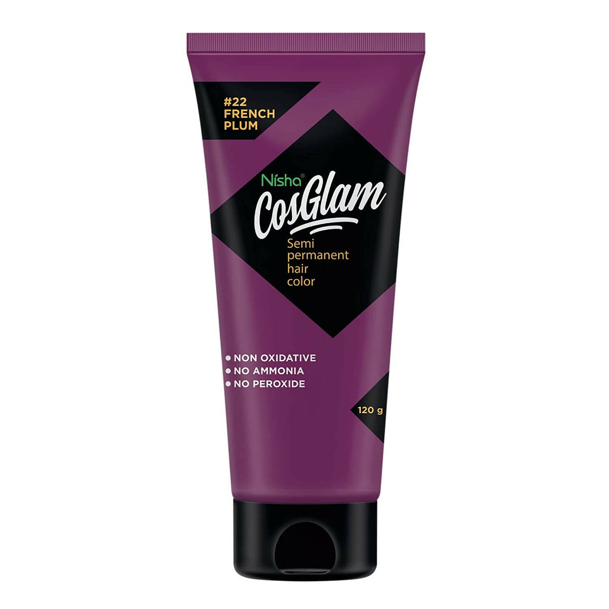 Nisha Cosglam Semi Permanent Hair Color 22 French Plum | Grocsy