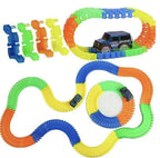 Kipa 2 Magic Race car with 238 Bend Flex and Glow Tracks, Plastic Magic 14 Feet Long Flexible Tracks Car Play Set for Kids (Multi Color) | Grocsy