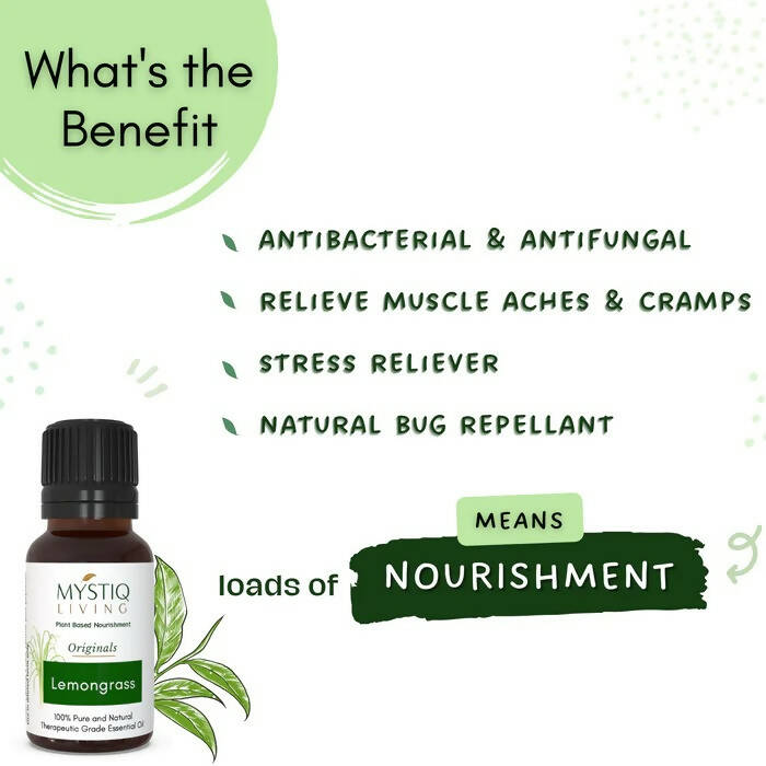 Mystiq Living Originals Lemongrass Essential Oil | Grocsy