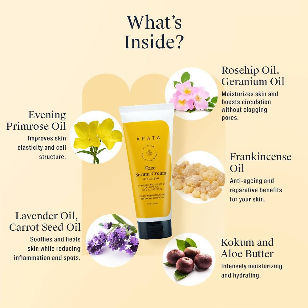 Arata Hydrating Face Serum-Cream | Grocsy