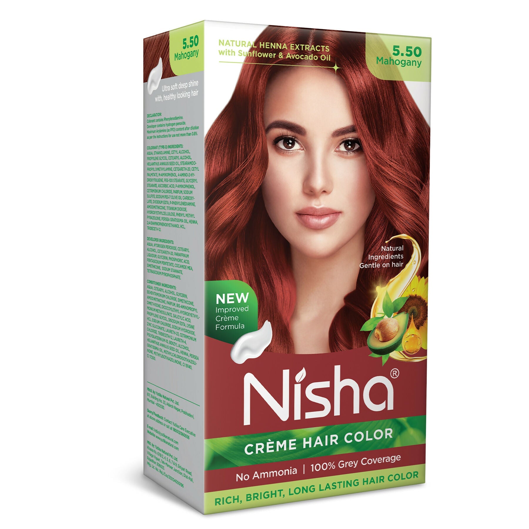 Nisha Creme Hair Color for Women - Mahogany | Grocsy