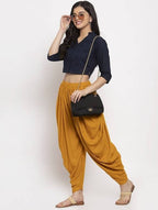 Cheera Women’s Mustard Dhoti Pant CH09D | Grocsy