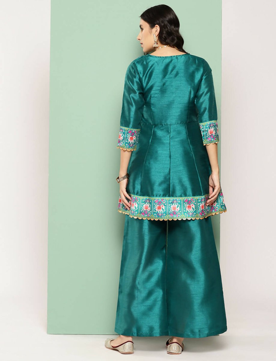 Ahalyaa Women's Traditional Wear Co-ods - Green | Grocsy
