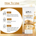Globus Naturals Anti Acne Multani Mitti Face Pack, For Oily & Acne Prone Skin | Grocsy