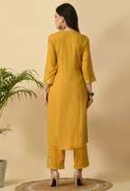 Joban Fashion Mustard Cotton Rayon Kurta Set | Grocsy