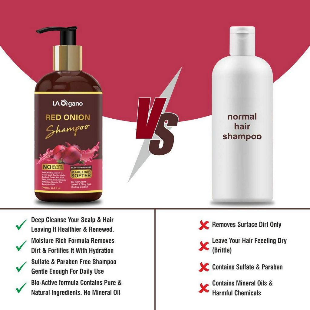 LA Organo Red Onion Hair Shampoo | Grocsy