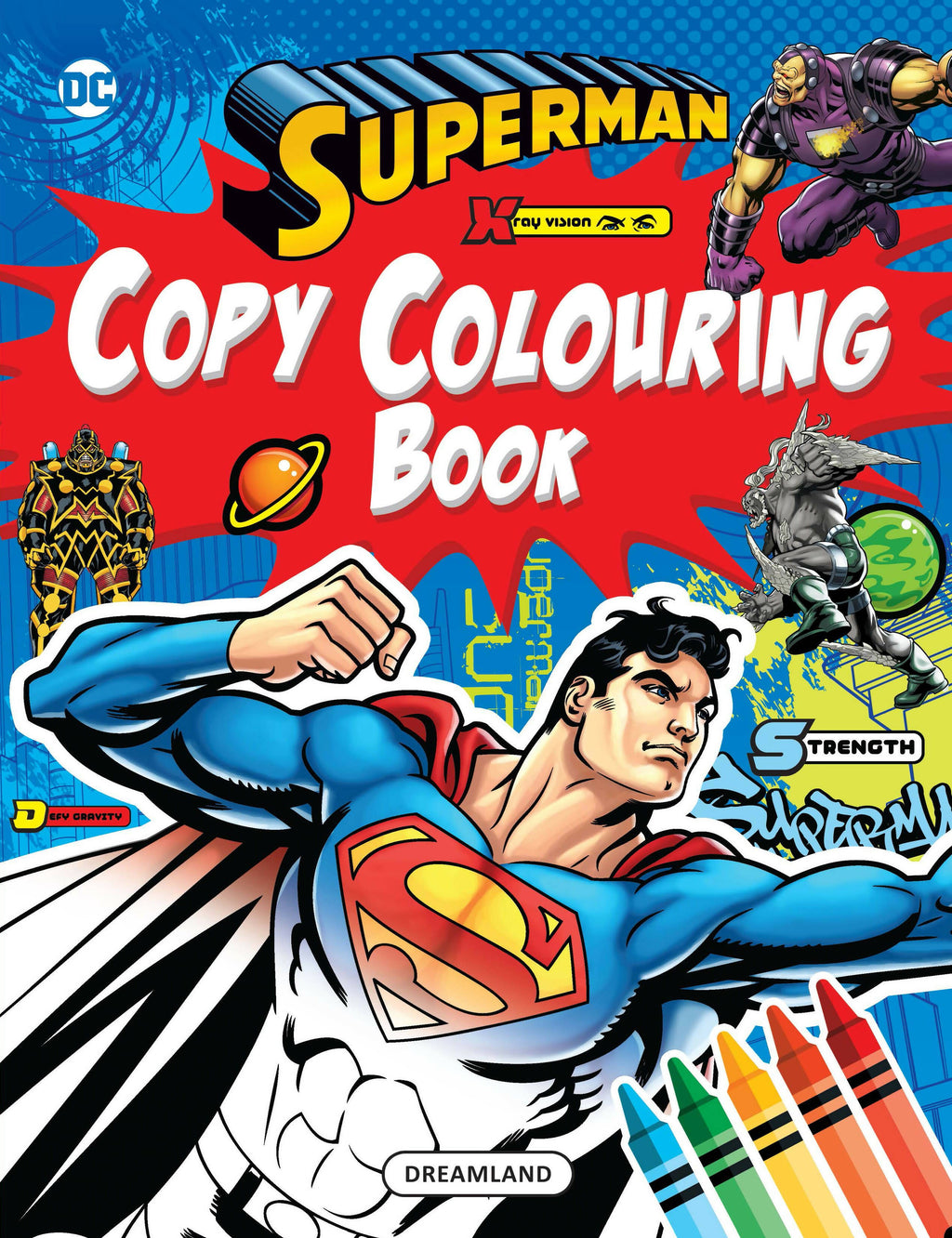 Dreamland Superman Copy Colouring Book: Children Drawing, Painting & Colouring Book | Grocsy