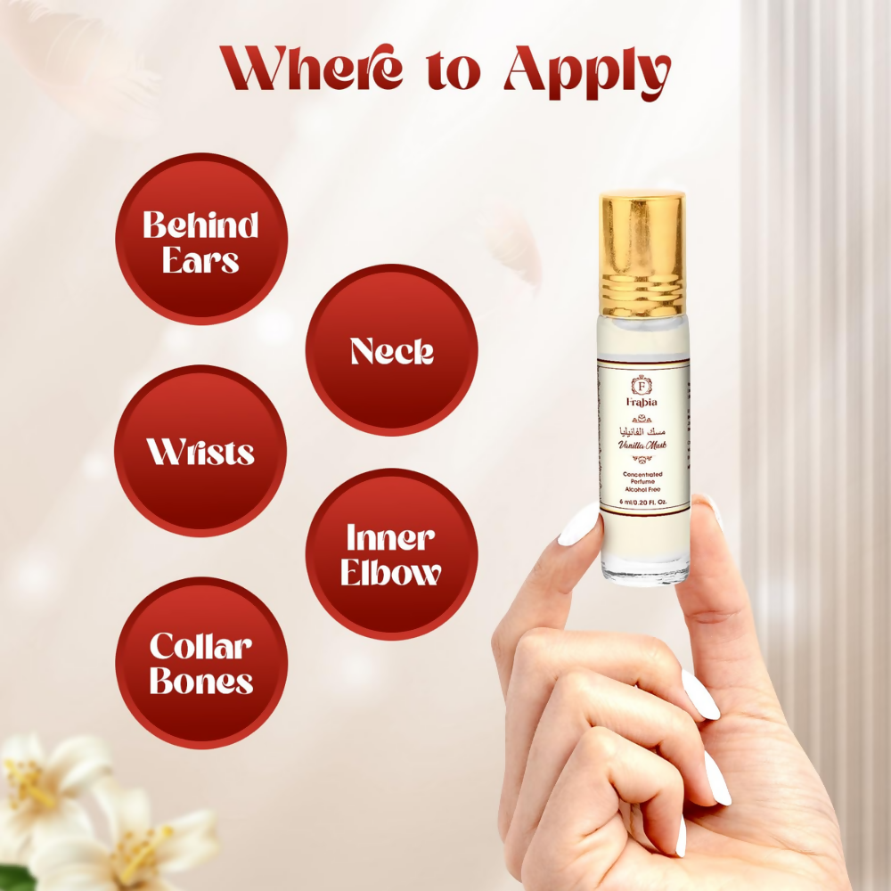 Frabia Vanilla Musk Perfume Oil Roll-On | Grocsy