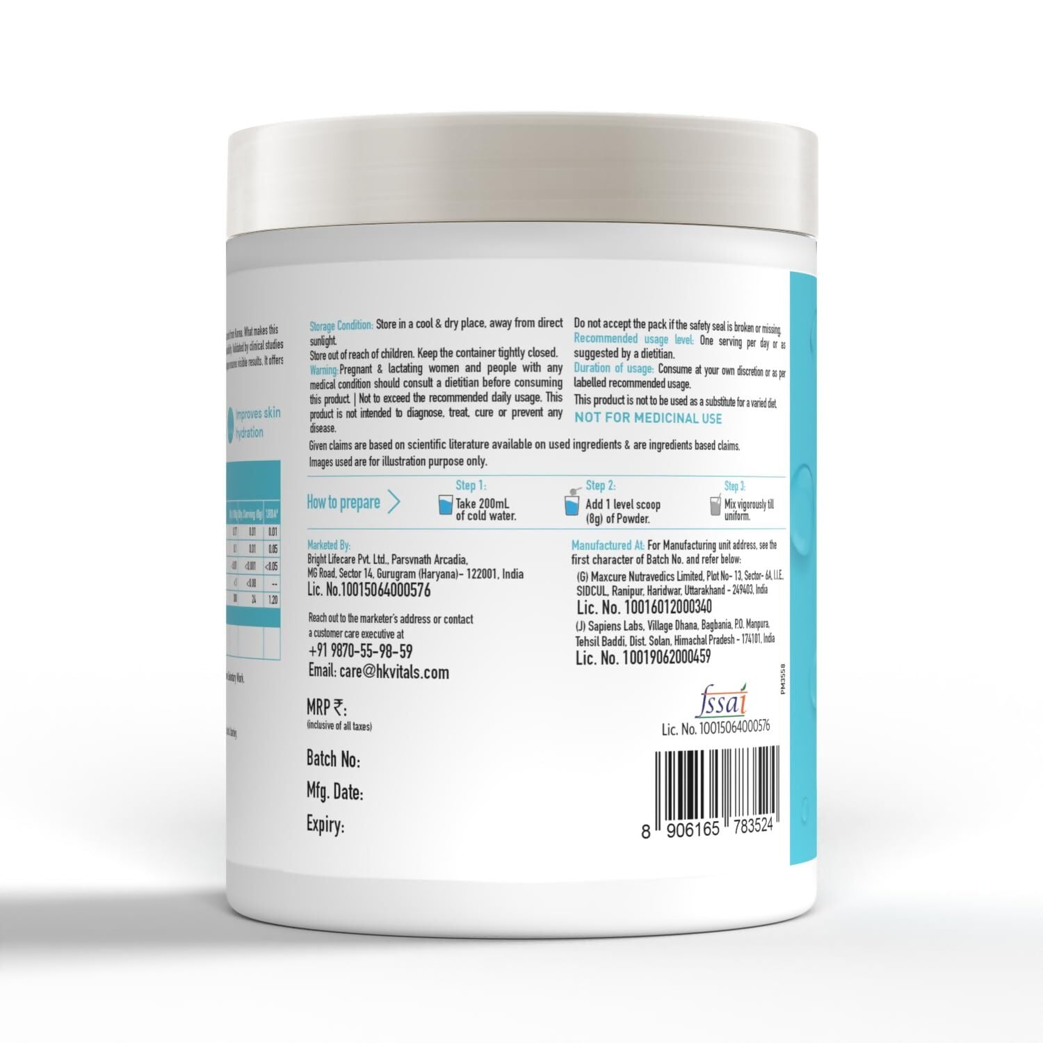 HK Vitals Korean Skin Marine Collagen Powder | Grocsy